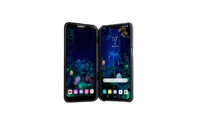 A front view of lg dual screen g8x
