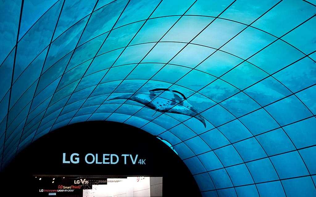 A photo of capturing the oled tunnel at berlin ifa 2017