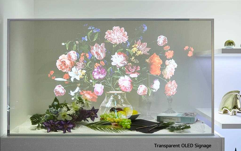 LG transparent signage was on show at Milan Design Week | More at LG MAGAZINE