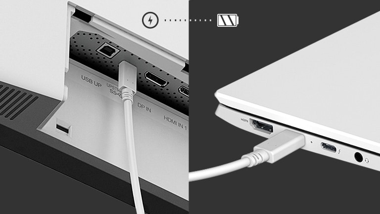 Hier wird die Stromversorgungsfunktion mit dem USB-C angezeigt.