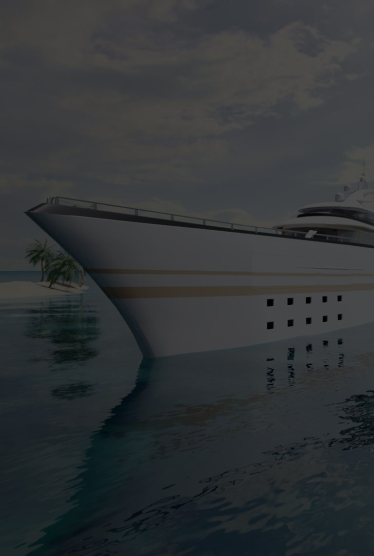 Bild einer Yacht in tropischen Gewässern.