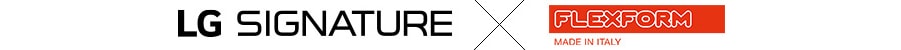 Logo von LG SIGNATURE und Flexform.