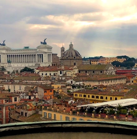 Eine Panoramaaufnahme von Rom