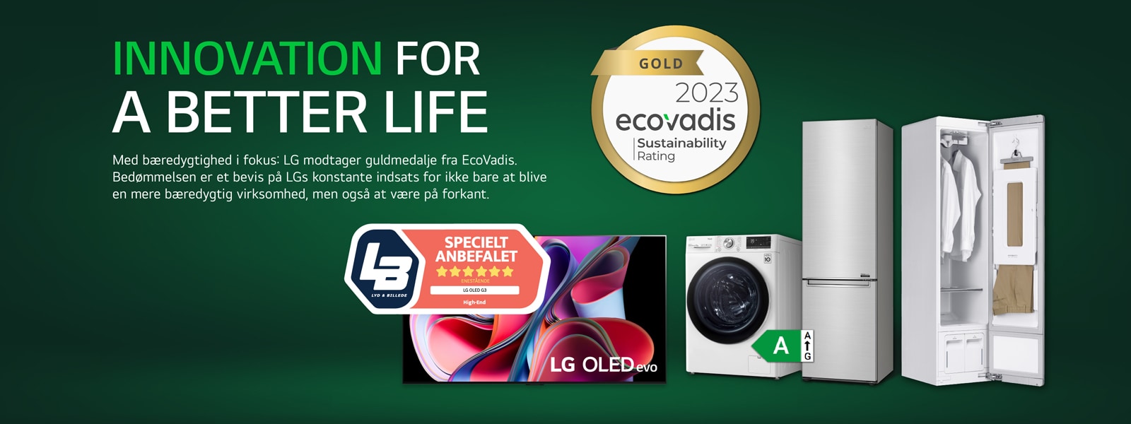 LG har nået det højest mulige niveau i bærekraftsrangeringen fra EcoVadis