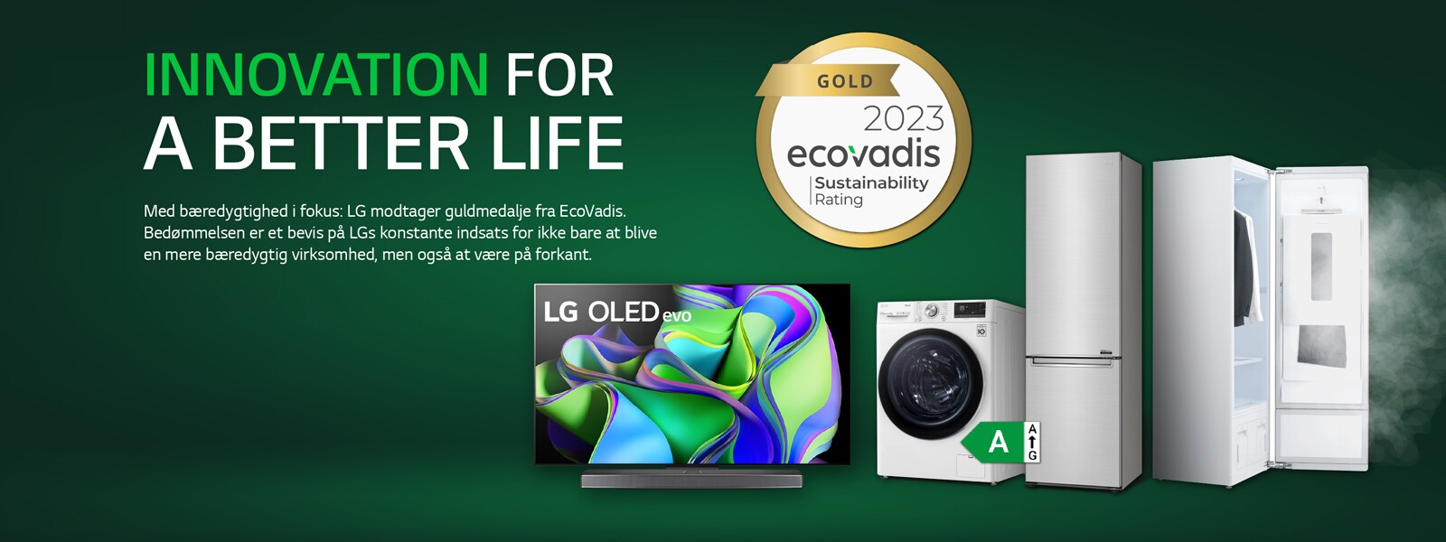 LG har nået det højest mulige niveau i bærekraftsrangeringen fra EcoVadis