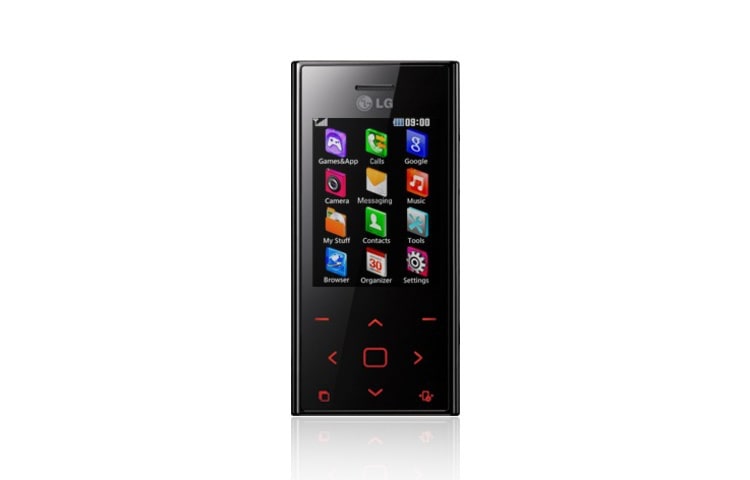 LG Mobiltelefon med 5 megapixel kamera, hurtigtast til widgets, radio, Bluetooth, BL20