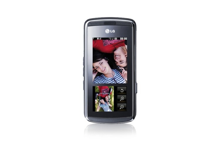 LG Mobiltelefon med InteractPad™, Music Player og 3-megapixel kamera, KF600