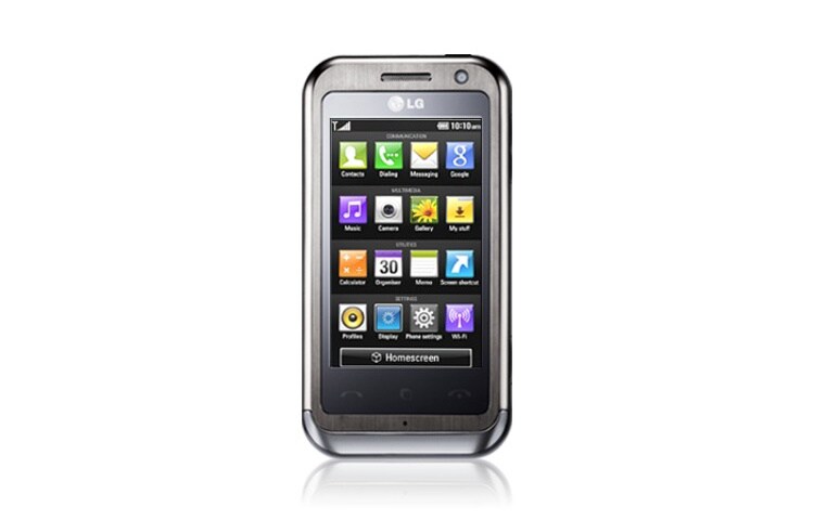 LG Mobiltelefon med 3” WVGA-skærm, 5-megapixel kamera, Dolby® Mobile Music, 8 GB Storage, KM900