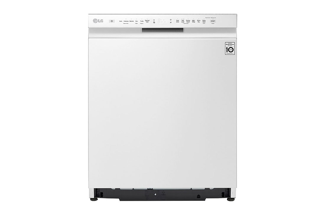 LG QuadWash™ Oppvaskemaskine (Hvid) Energiklasse D, Auto Open Dry-funktion og Smart Diagnosis™ med Wi-Fi, DU325FW_Front, DU325FW