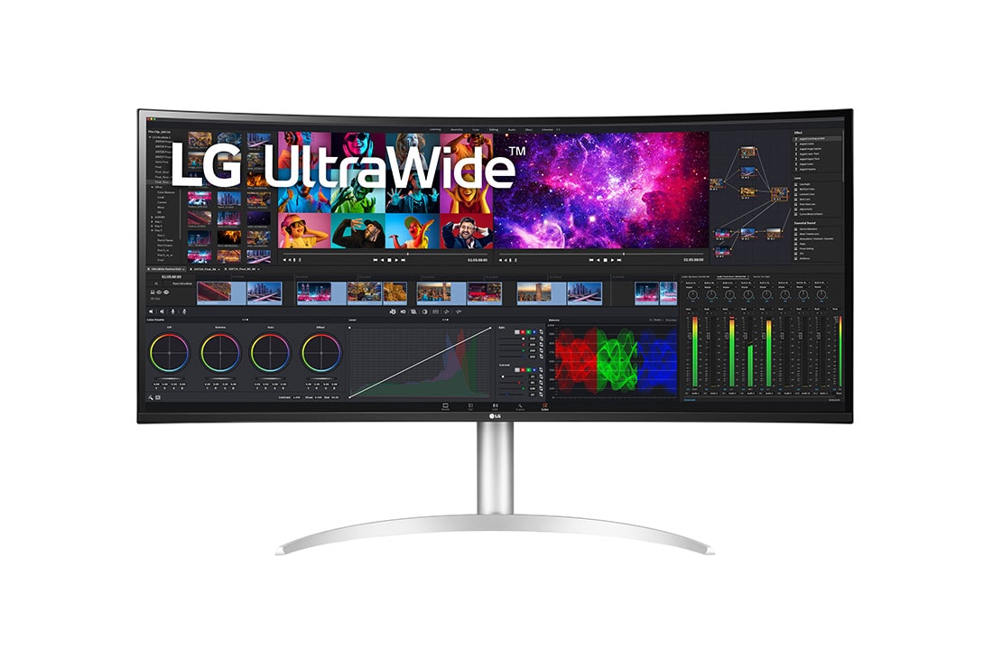 LG 39,7'' Curved UltraWide™ 5K2K Nano IPS-skærm, vist forfra, 40WP95C-W