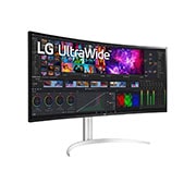 LG 39,7'' Curved UltraWide™ 5K2K Nano IPS-skærm, vist i perspektiv, 40WP95C-W, thumbnail 4