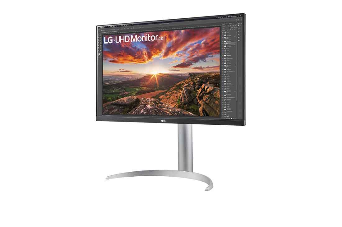 LG 27'' UHD 4K IPS Monitor med VESA DisplayHDR™ 400, Vist +15 grader fra siden, 27UP850N-W, thumbnail 10