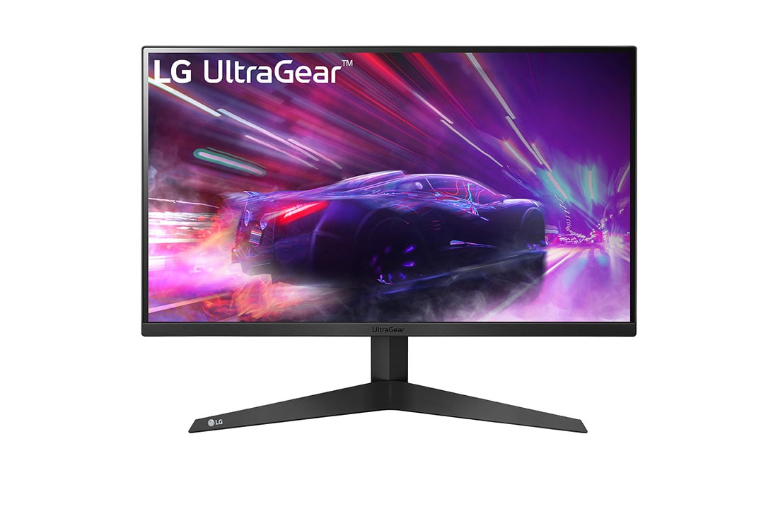 LG 24” UltraGear™ Full HD-gamingskærm, vist forfra, 24GQ50F-B