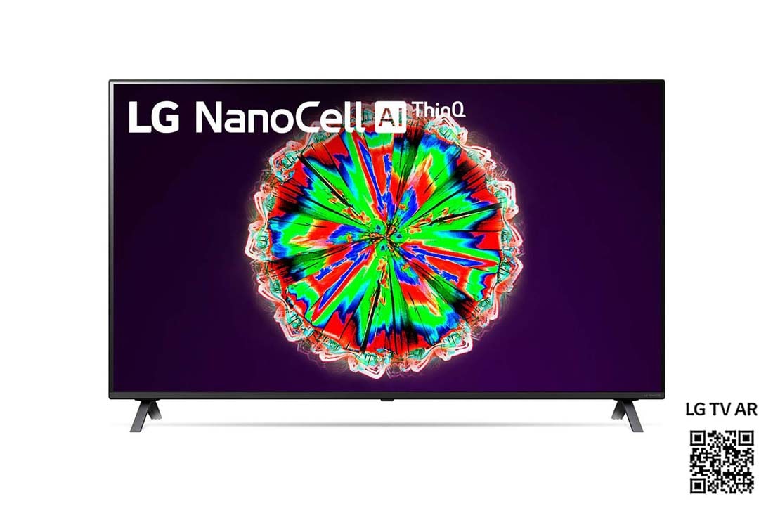 LG  4K NanoCell TV, set forfra med indlejret billede, 49NANO806NA