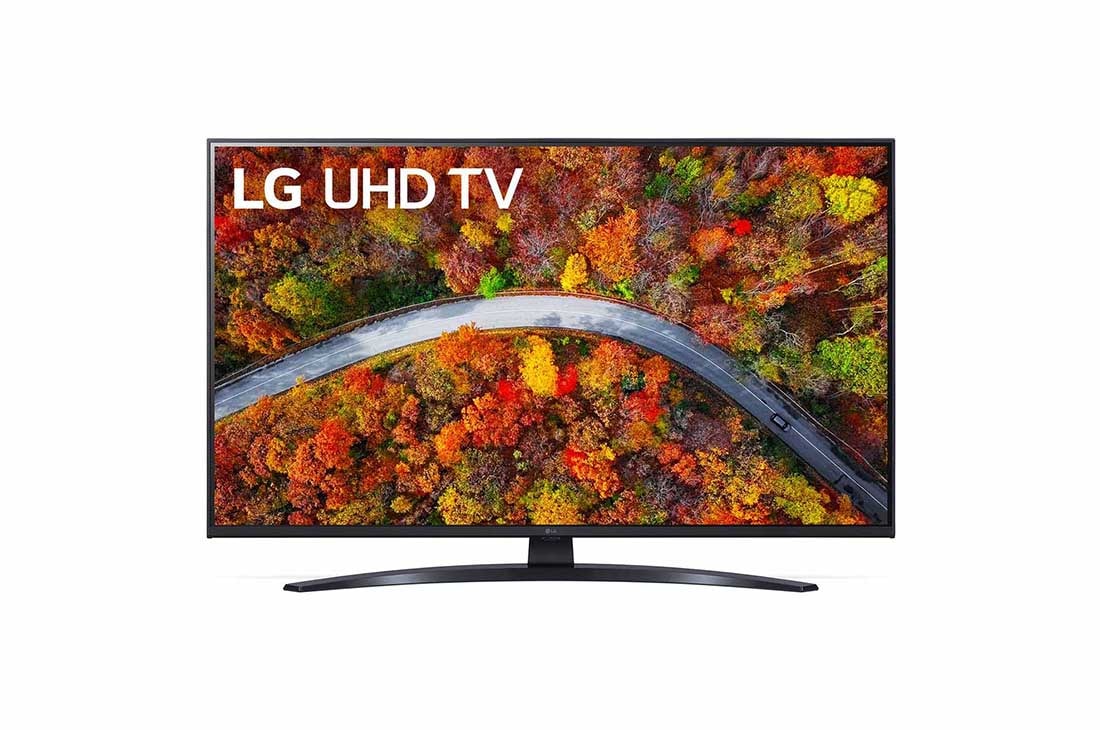 LG UP81 43'' 4K Smart UHD TV, Une vue avant du téléviseur UHD LG, 43UP81006LA