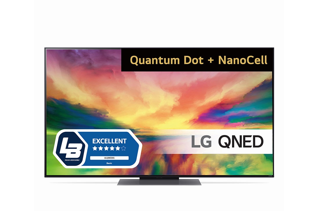 LG 55'' QNED 81 - 4K TV (2023), front image with logo , 55QNED816RE