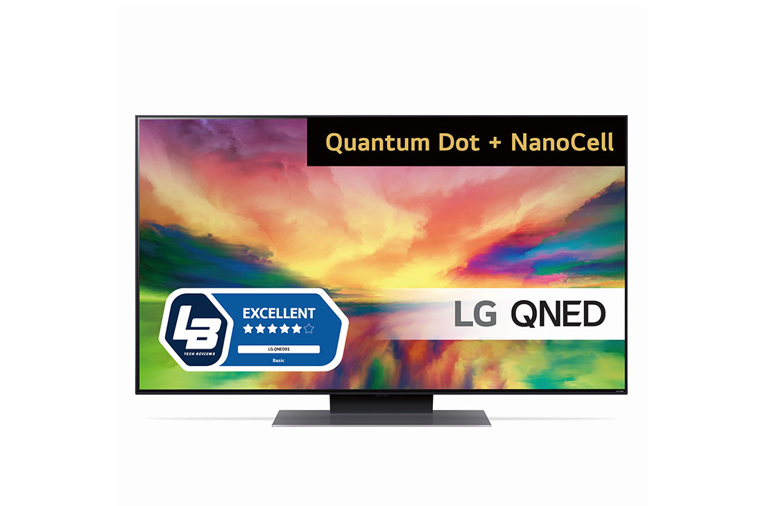 LG 50'' QNED 81 - 4K TV (2023), front view with logo , 50QNED816RE