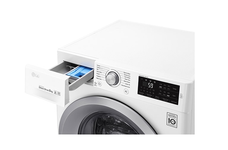 LG 1-8 kg  6 Motion Direct Drive vaskemaskine, NFC, energiklasse A+++ ( -30%), Q4J5TN4W, thumbnail 3