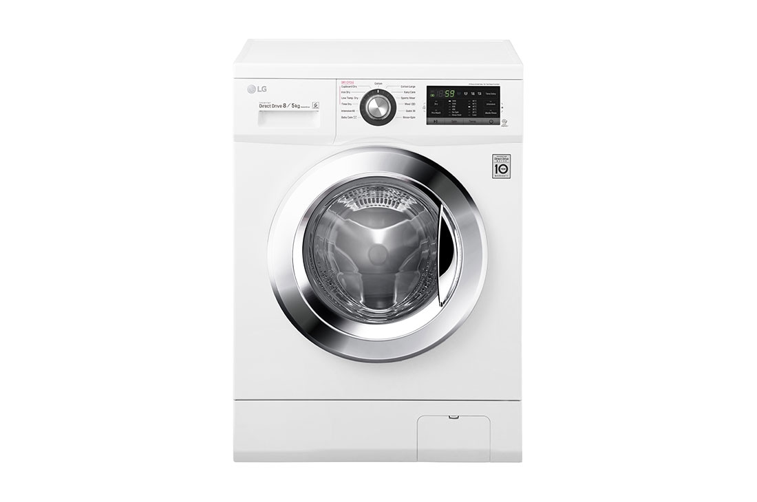 LG 1-8 kg / 1-5 kg 6 Motion Direct Drive vaskemaskine / tørretumbler og  energiklasse A, FH4G6TDM2R