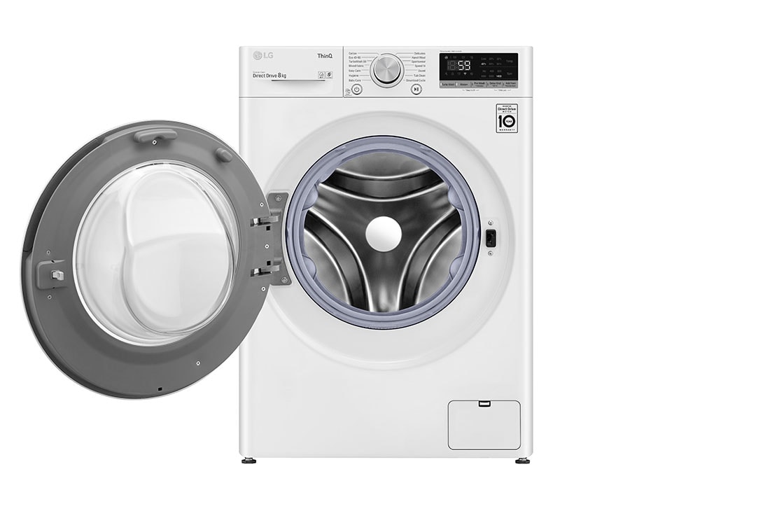 LG 8 kg Vaskemaskine(Hvid) - Energiklasse D, TurboWash™, AI DD™, Smart Diagnosis™ med Wi-Fi, K4WV508N1W, thumbnail 16