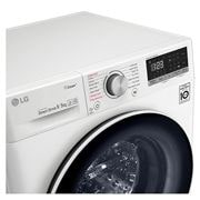 LG 8 kg / 5 kg Kombineret vaskemaskine/tørretumbler(Hvid) - Steam, Energiklasse E,  AI DD™, Smart Diagnosis™ med Wi-Fi, F4DV508S2W, thumbnail 5