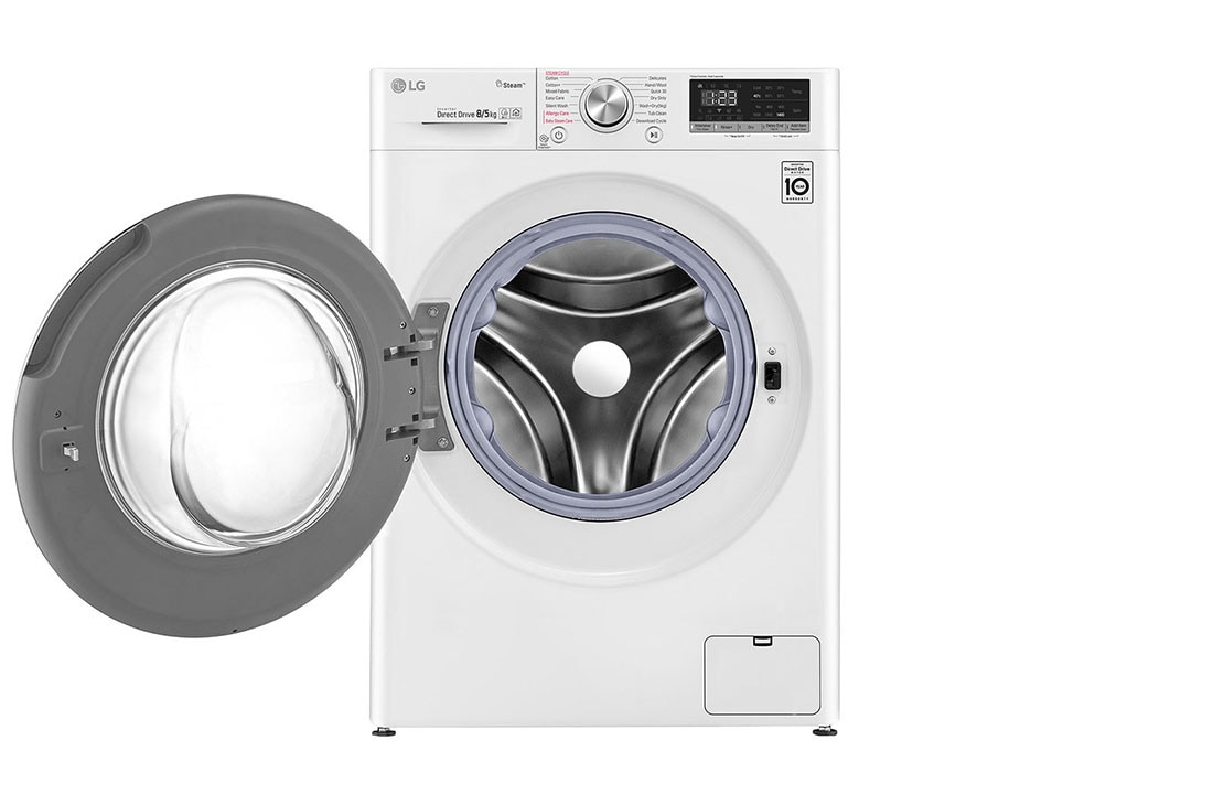 LG 8 kg / 5 kg Kombineret vaskemaskine/tørretumbler(Hvid) - Steam, Energiklasse E, AI DD™, Smart Diagnosis™ med Wi-Fi, F4DV508S0W, thumbnail 17