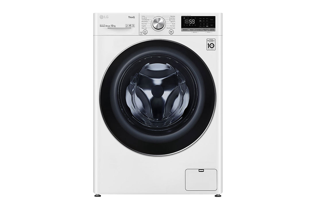 LG 12 kg Vaskemaskine(Hvid) - Energiklasse B, TurboWash™, AI DD™, Smart Diagnosis™ med Wi-Fi | LG