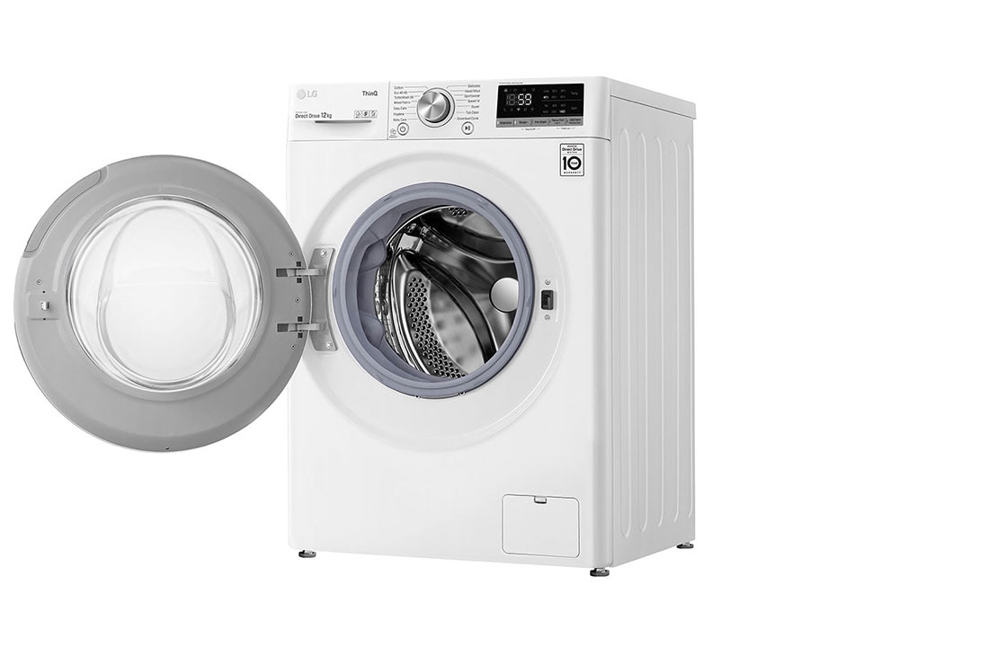12 kg Vaskemaskine(Hvid) - Energiklasse B, TurboWash™, AI DD™, Smart Diagnosis™ med Wi-Fi | LG Danmark