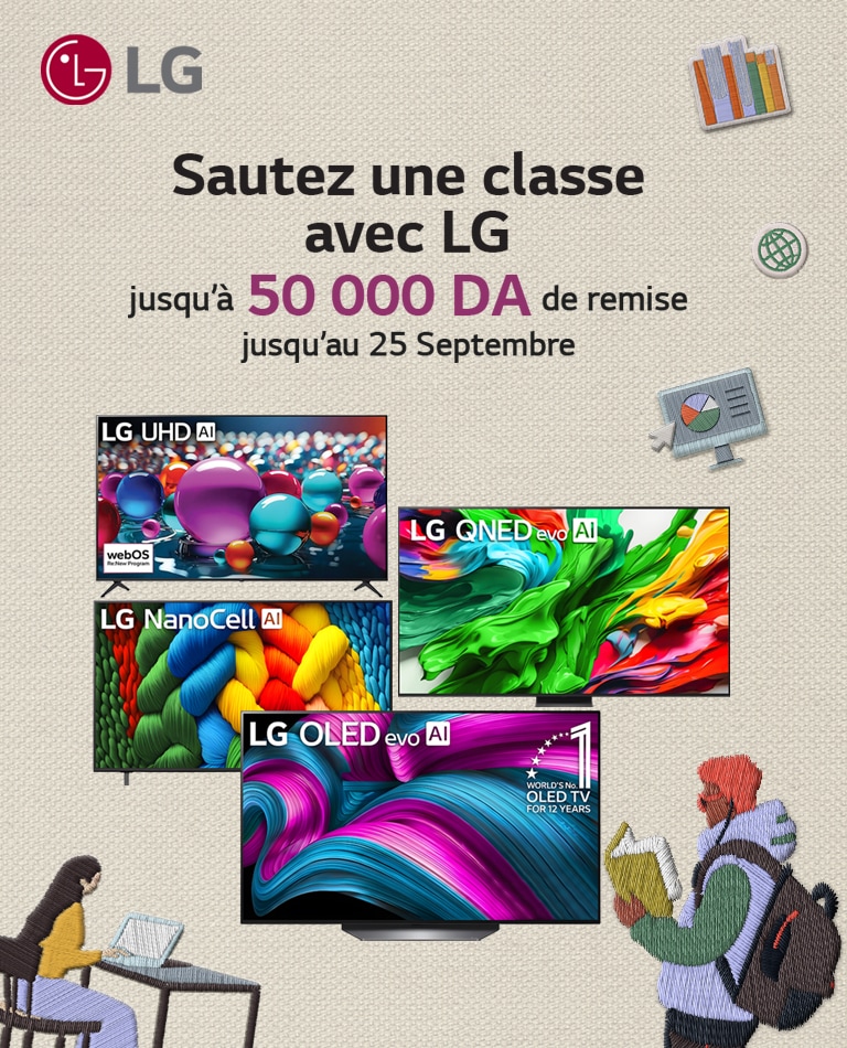 Découvrez des remises exceptionnelles sur une large sélection de produits LG.