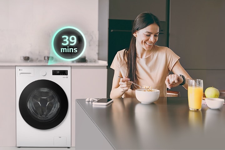 Lavez 3&nbsp;kg de linge en seulement 39&nbsp;minutes