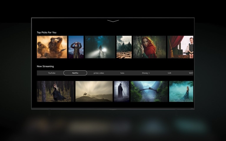 La scène d’activation du All New Home est diffusée sur l’écran du téléviseur.