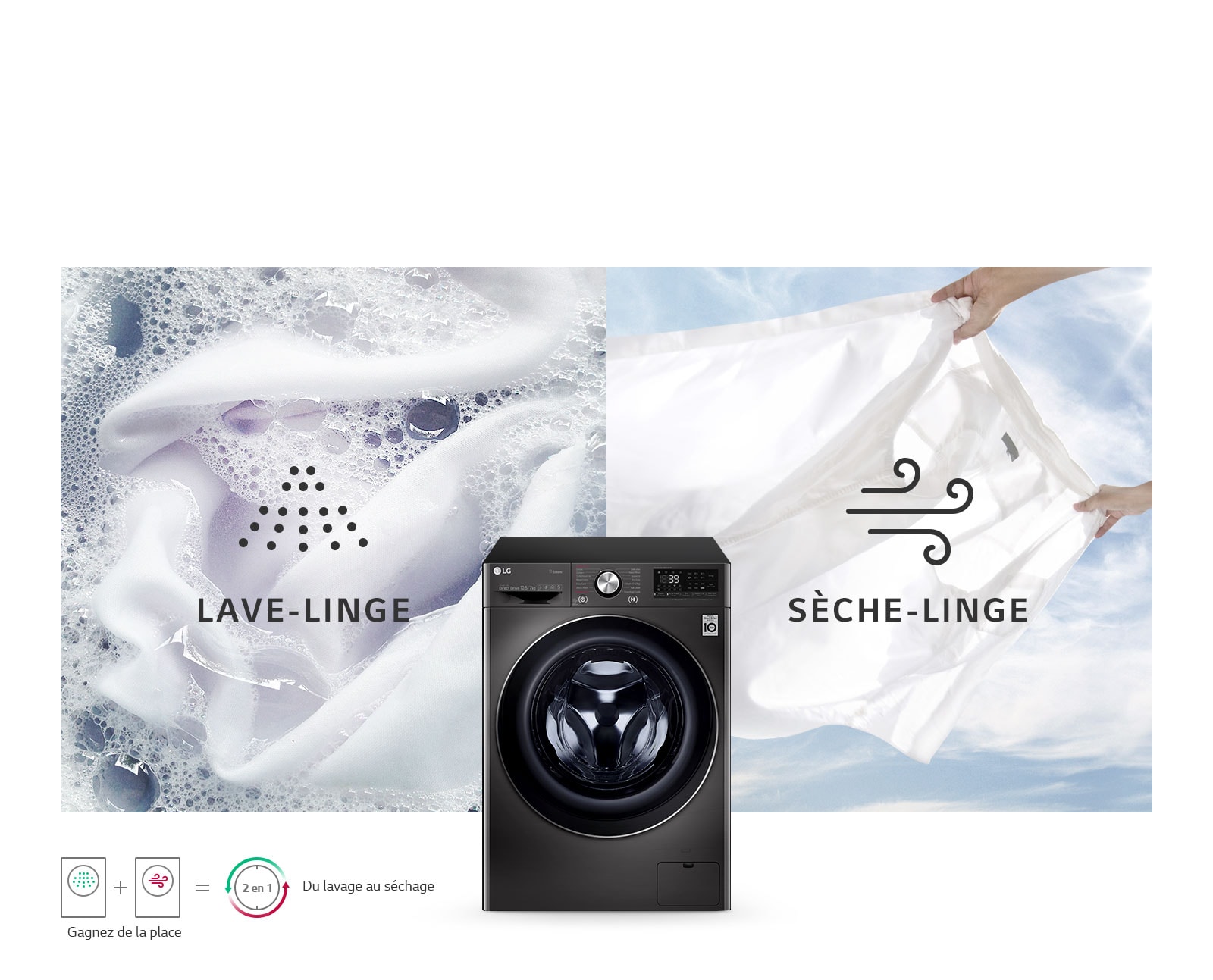 Lave-linge et sèche-linge en un1