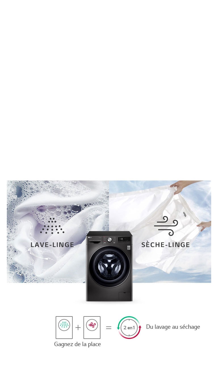 Lave-linge et sèche-linge en un2