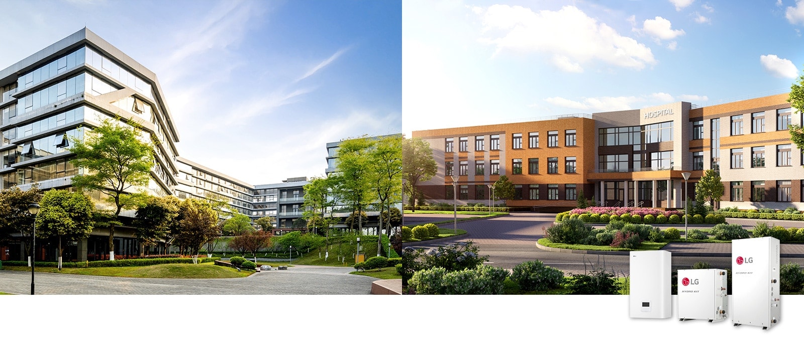 Montre que les produits peuvent être appliqués à diverses installations telles que les hôpitaux et les maisons.