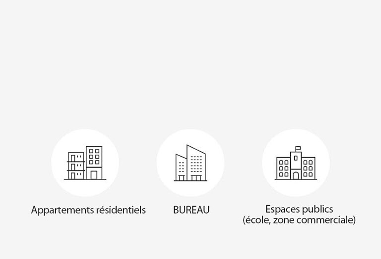 Icône d'un espace où les solutions ERV sont applicables.
