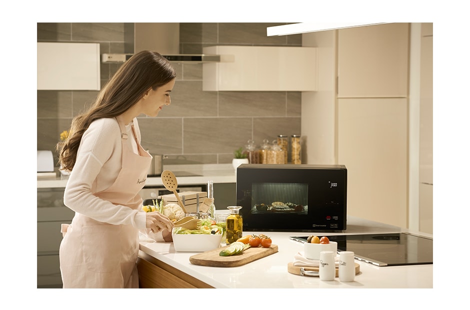 LG Micro-ondes Solo | NeoChef™ 25L | Smart inverter | Solo | Porte battante latérale, MS2595DIS, thumbnail 11