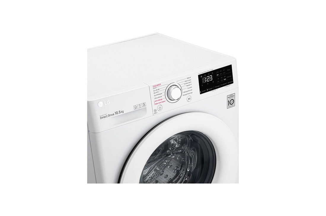 LG Lave-linge 10.5KG | AIDD™ | 6 Motion Direct Drive™ | SmartThinQ™, LG F4V3RYP3WE Panel Detail view, F4V3RYP3WE, thumbnail 3