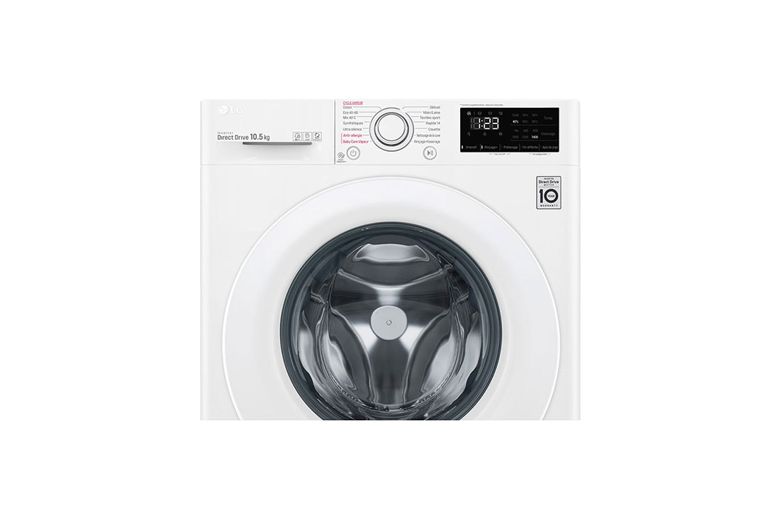 LG Lave-linge 10.5KG | AIDD™ | 6 Motion Direct Drive™ | SmartThinQ™, LG F4V3RYP3WE Front Panel Detail view, F4V3RYP3WE, thumbnail 6