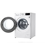 LG Lave-linge 10.5KG | AIDD™ | 6 Motion Direct Drive™ | SmartThinQ™, LG F4V3RYP3WE left open view, F4V3RYP3WE, thumbnail 11