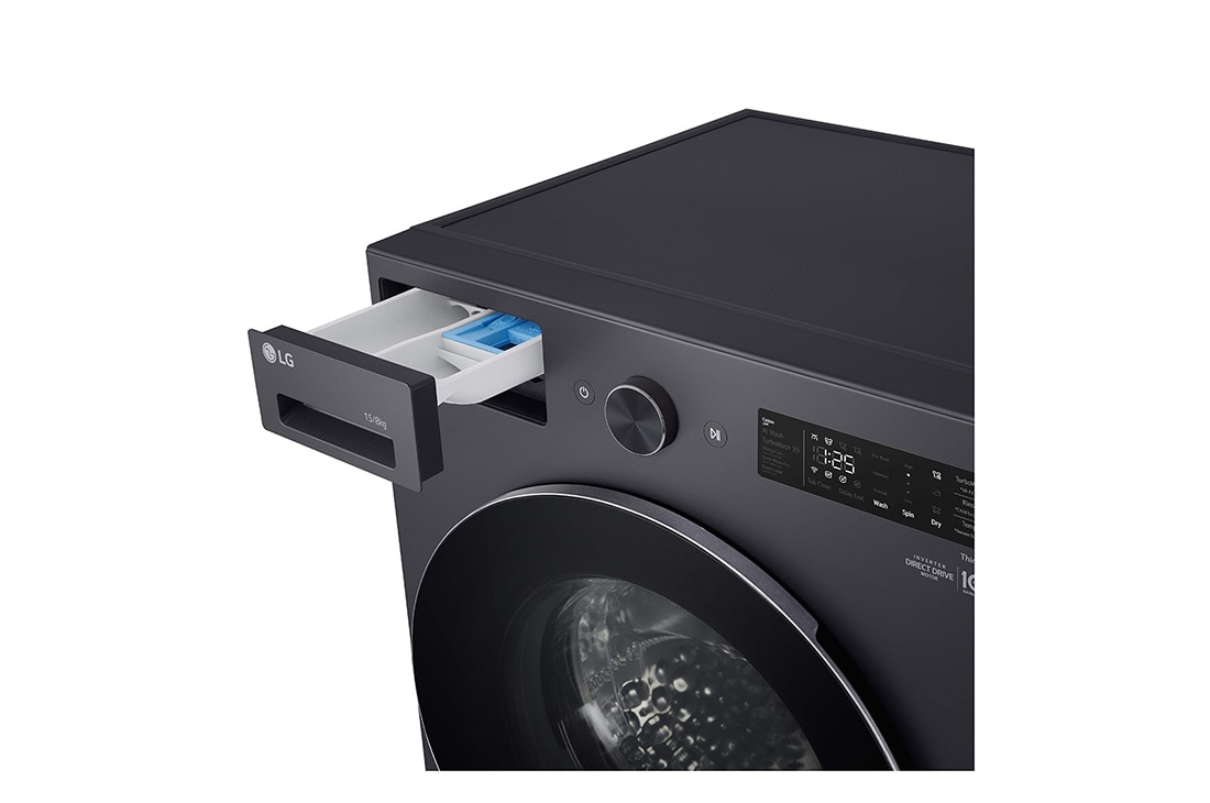 LG Lavante/Séchante 15/8Kg | AIDD™ | 6 Motion Direct Drive™ | SmartThinQ™, LG F0Z6DRP24Top Right Drawer Open view, F0Z6DRP24, thumbnail 5