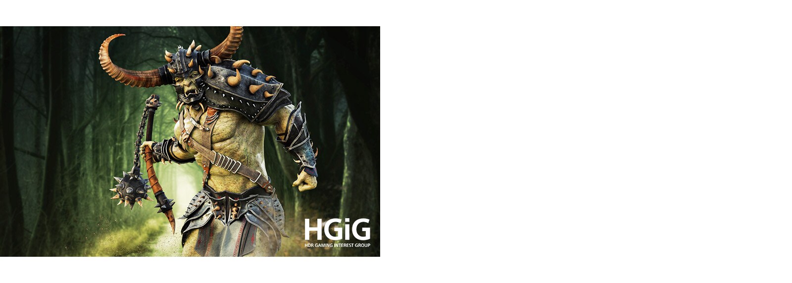 Une moitié de scène de jeu de monstre diffusée sur un téléviseur classique et une autre moitié sur un téléviseur LG NanoCell avec HDR.