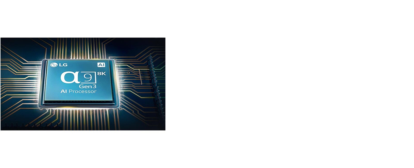 Le processeur Alpha 9 monté sur la carte mère du téléviseur