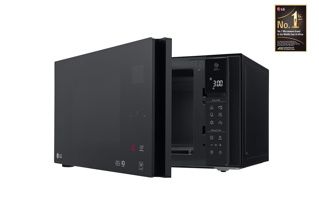 LG Micro-ondes Solo | NeoChef™ 25L | Smart inverter | Solo | Porte battante latérale, Door open with buttons display, MS2595DIS, thumbnail 4