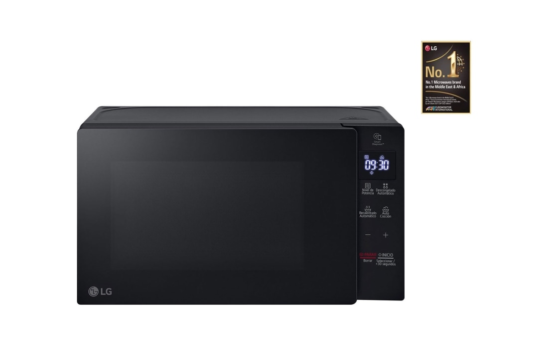 LG Micro-ondes Solo | NeoChef™ 20L | ON OFF | Solo | Porte s'ouvrant vers le bas, Front view, MS2032GAS