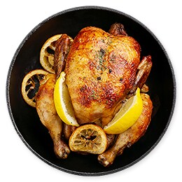 Poulet rôti au citron et aux herbes