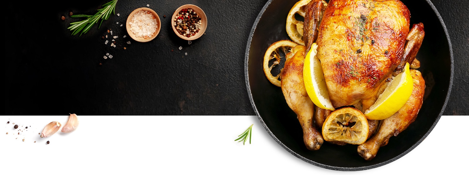 Poulet rôti au citron et aux herbes