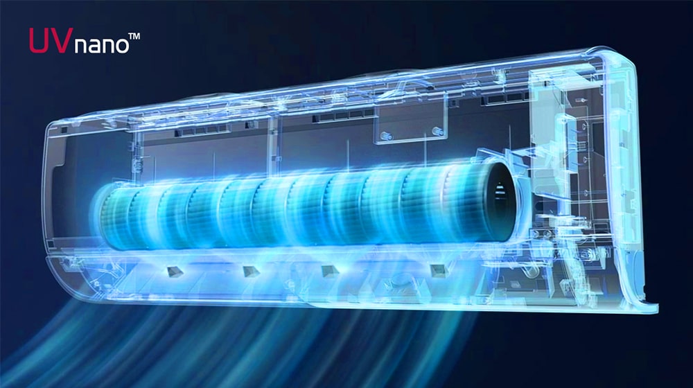 Il stérilise à nouveau l’air frais émis par la technologie LED UV.