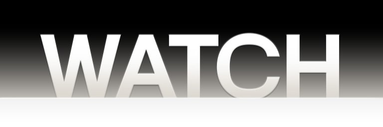 mot « Regarder » affiché sur un fond dégradé noir