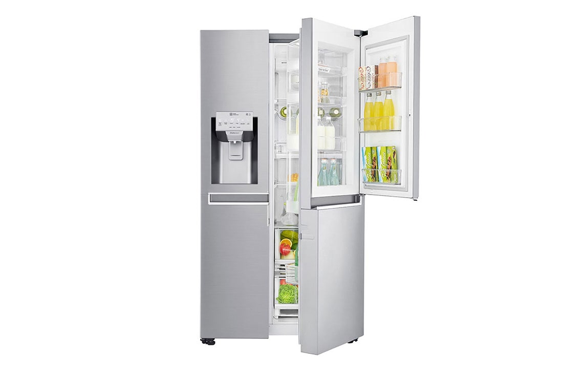 LG Réfrigérateur Side by Side | Door-in-Door ® | Compresseur linéaire | Total No Frost | Magic Crisper | Pure N Fresh , GC-J247CLAV