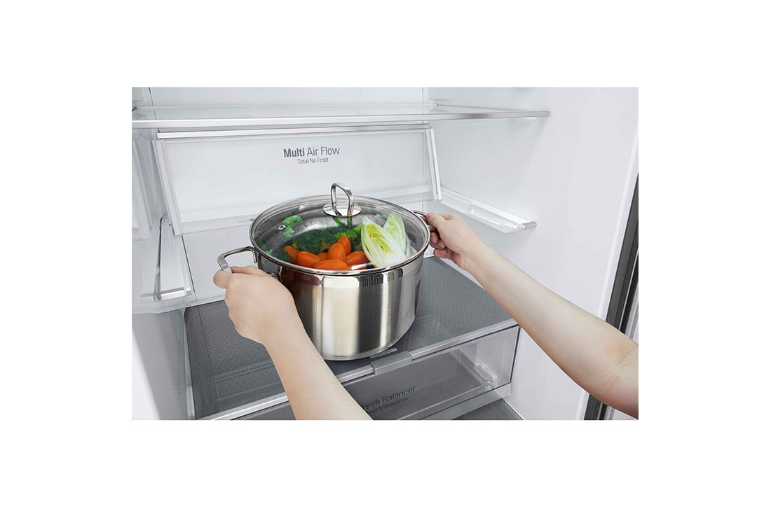 LG Combiné | 446L| No Frost | Door Cooling+™ | Affichage Externe, GC-F569BLCZ-Folding Shelf, GC-F569BLCM, thumbnail 6